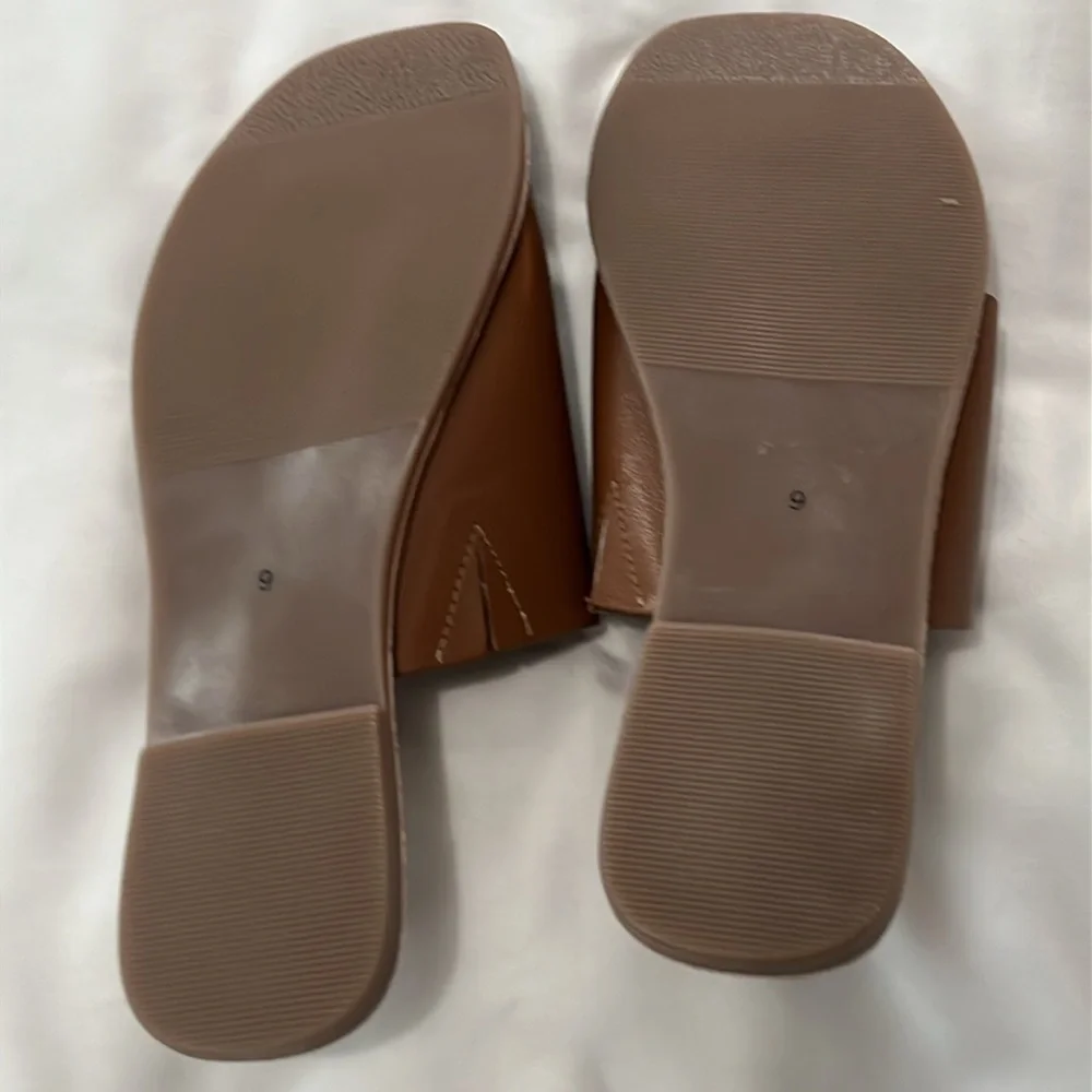 NWOB Lucky Brand Tan Leather Vayleri Sandals - Picture 5 of 5